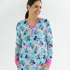Pink Disney Mickey's Clubhouse Women's Long Sleeve Pajama Top