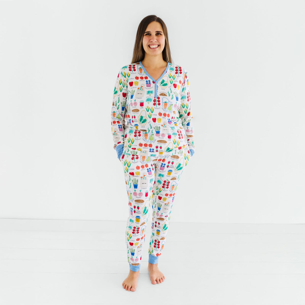 Farmers Market Women's Long Sleeve Pajama Top