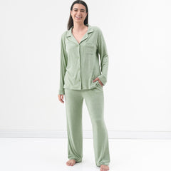 Heather Sage Women's Long Sleeve Pajama Set