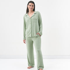 Heather Sage Women's Long Sleeve Pajama Set