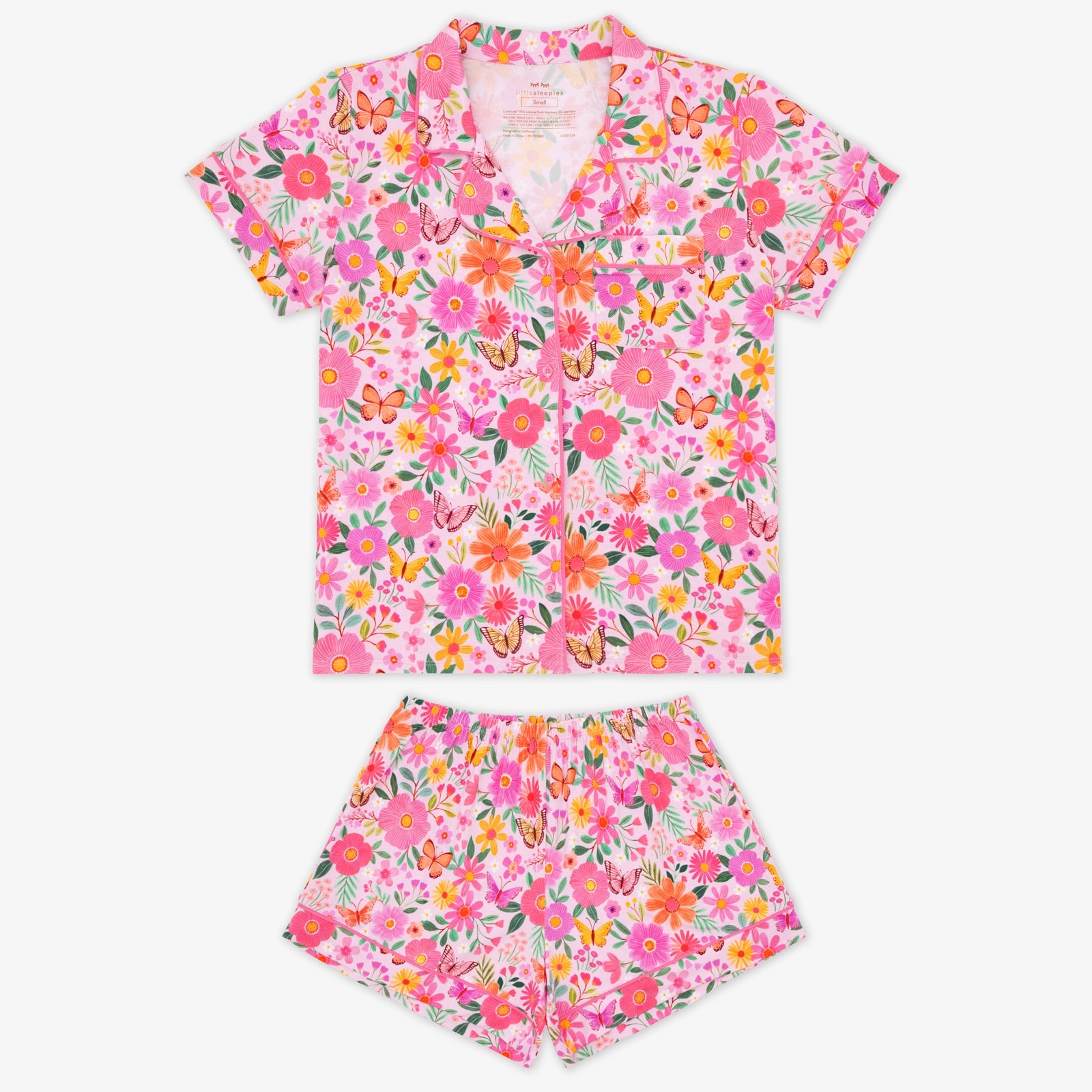 Butterfly Blooms Women's Short Sleeve & Shorts Pajama Set