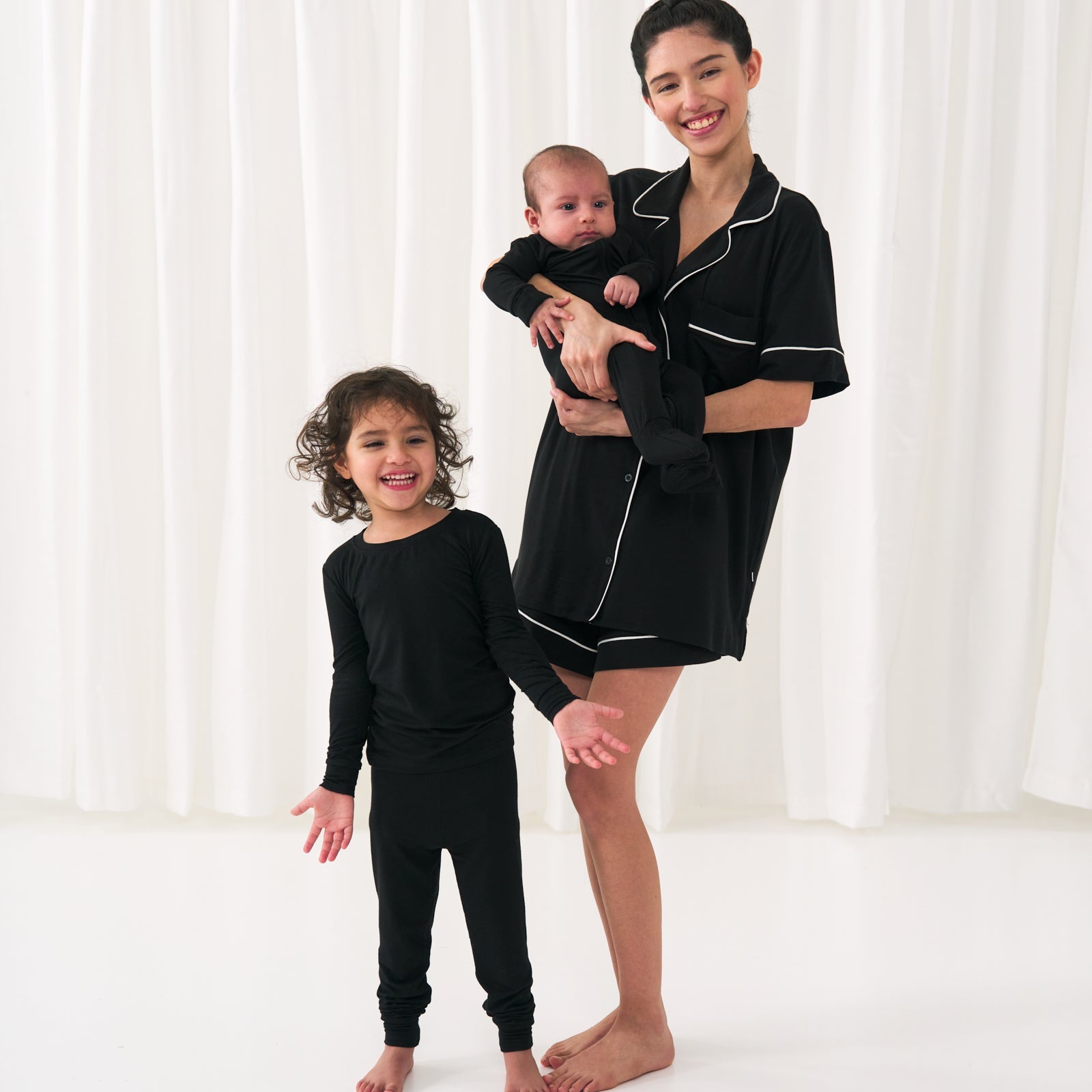 Black Women's Short Sleeve & Shorts Pajama Set