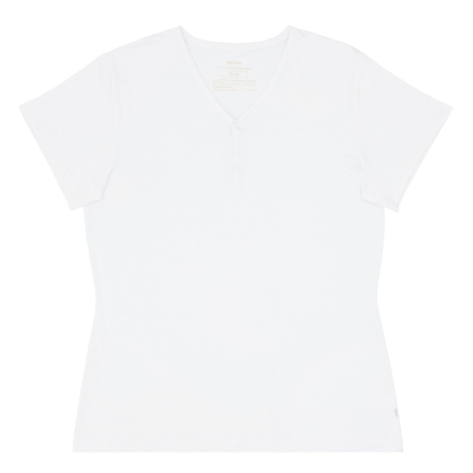 Bright White Women's Short Sleeve Pajama Top