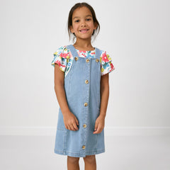 Light Blue Denim Jumper Dress