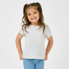 Light Heather Gray Puff Sleeve Tee