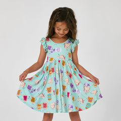 Lunch Buddies Flutter Twirl Dress