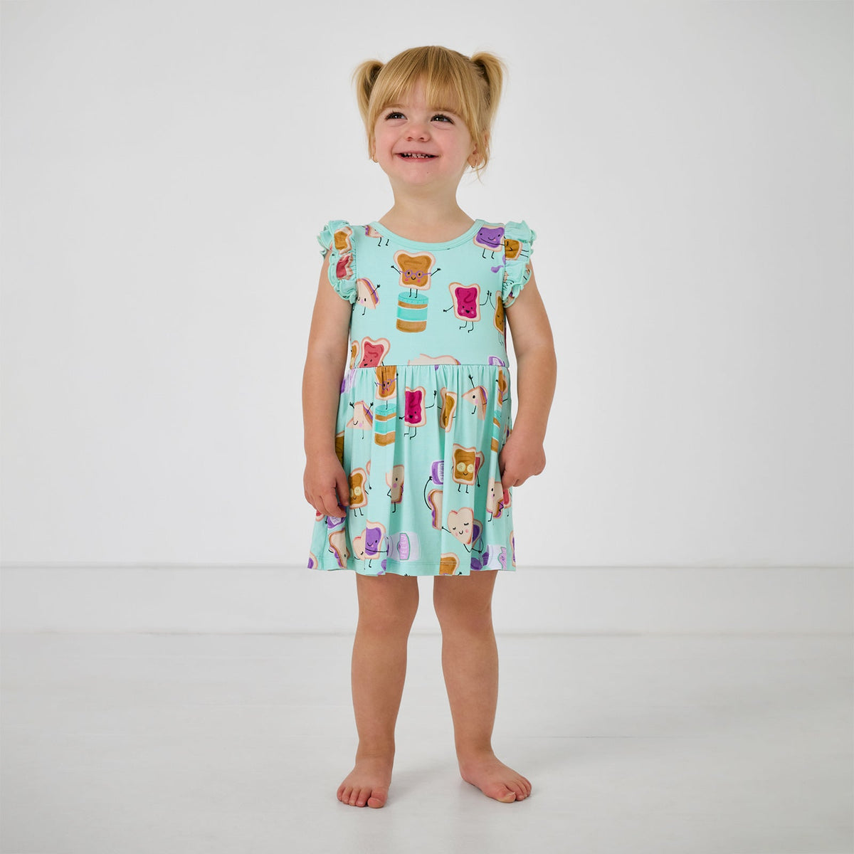 Lunch Buddies Flutter Twirl Dress with Bodysuit