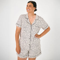 Luxe Leopard Women's Short Sleeve & Shorts Pajama Set