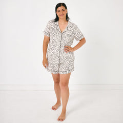 Luxe Leopard Women's Short Sleeve & Shorts Pajama Set