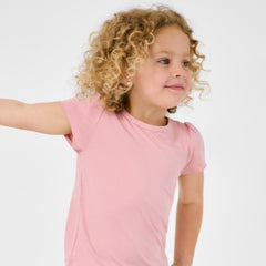 Mauve Blush Puff Sleeve Tee