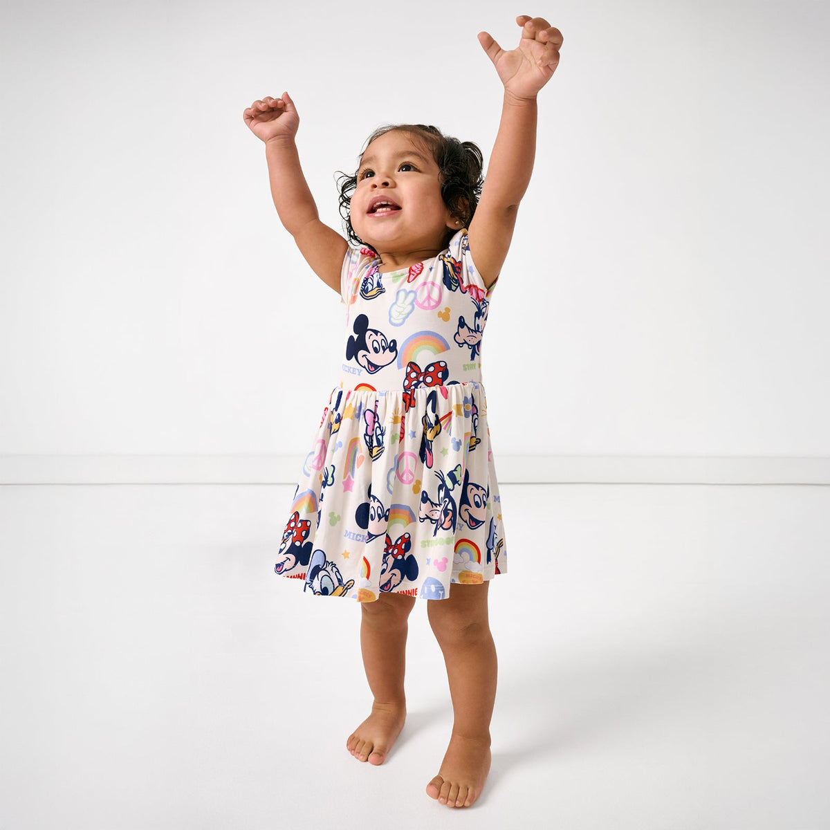 Disney Mickey's Clubhouse Bow Back Skater Dress with Bodysuit