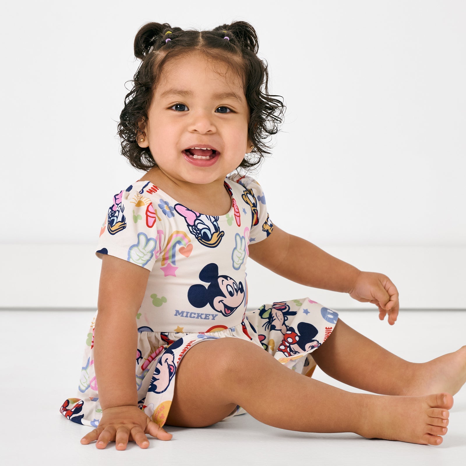 Disney Mickey's Clubhouse Bow Back Skater Dress with Bodysuit