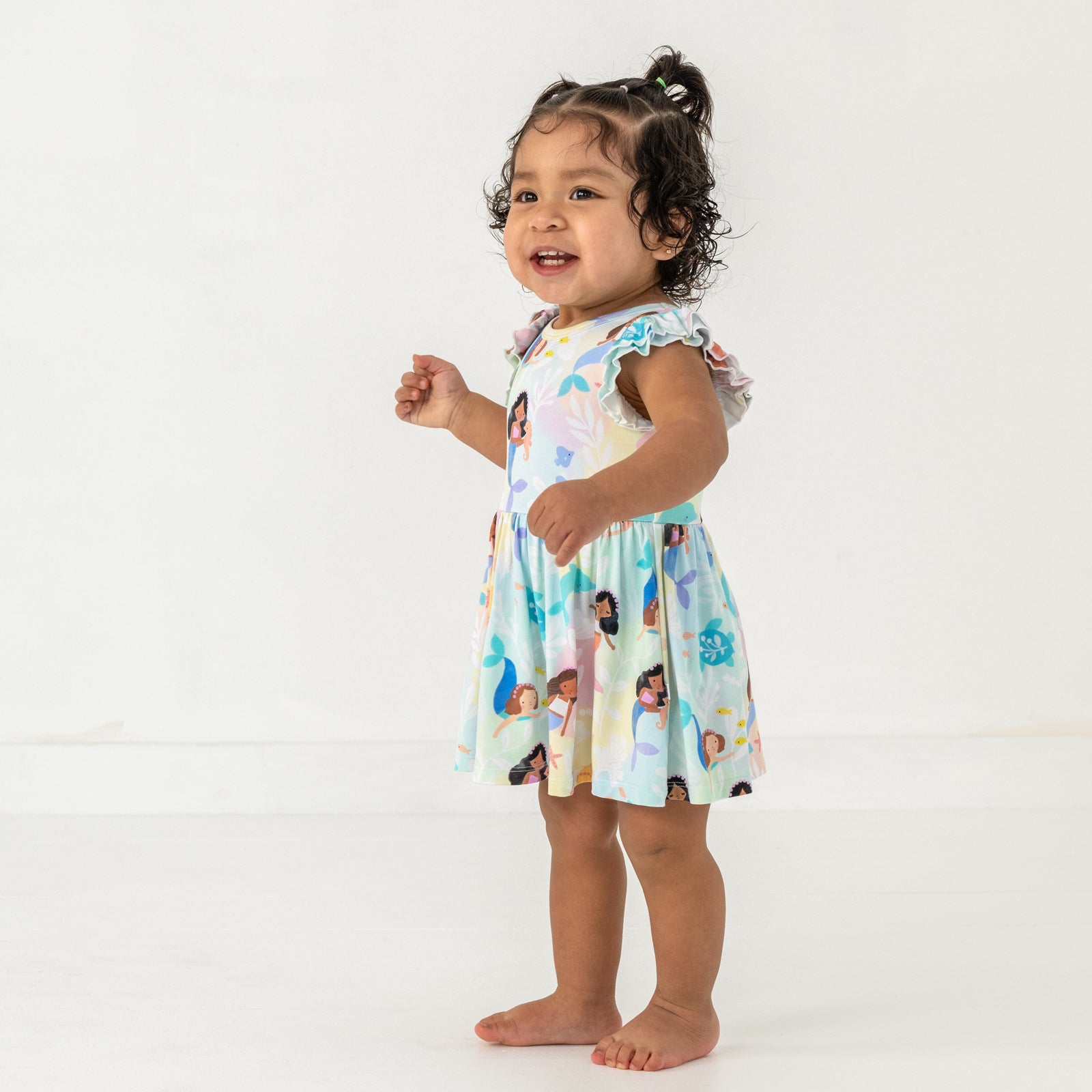 Mystic Mermaids Flutter Twirl Dress with Bodysuit
