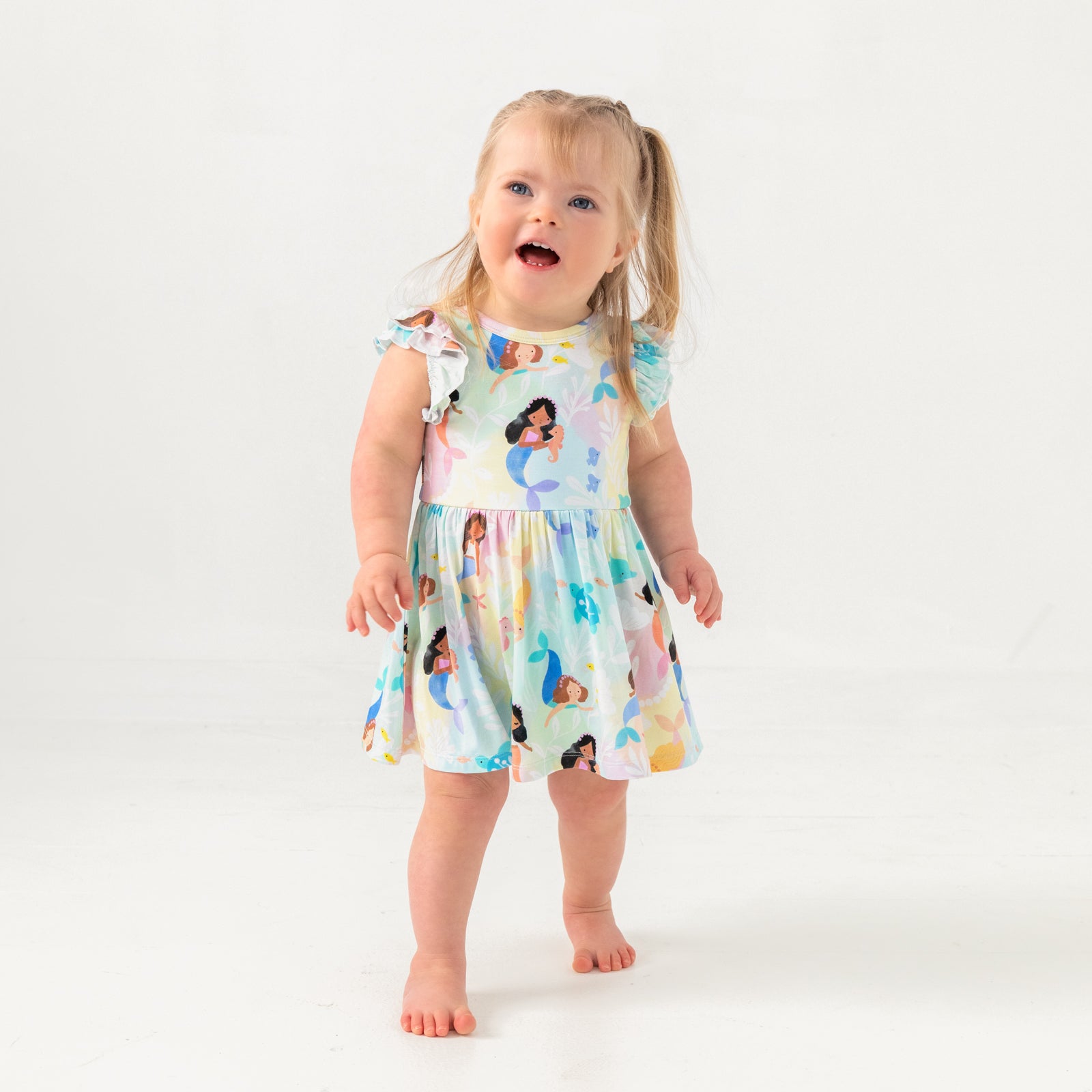 Mystic Mermaids Flutter Twirl Dress with Bodysuit