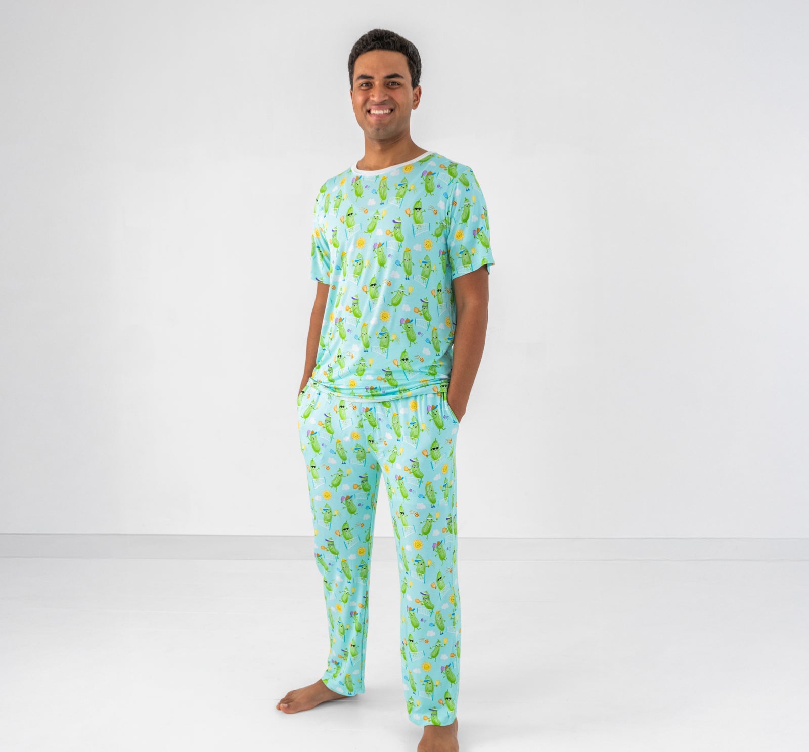 Pickle Power Men's Short Sleeve Pajama Top