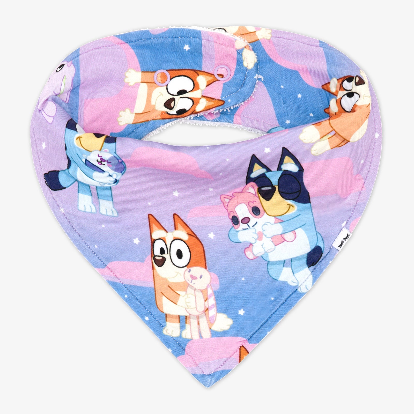Bluey Purple Sleepytime Bandana Bib