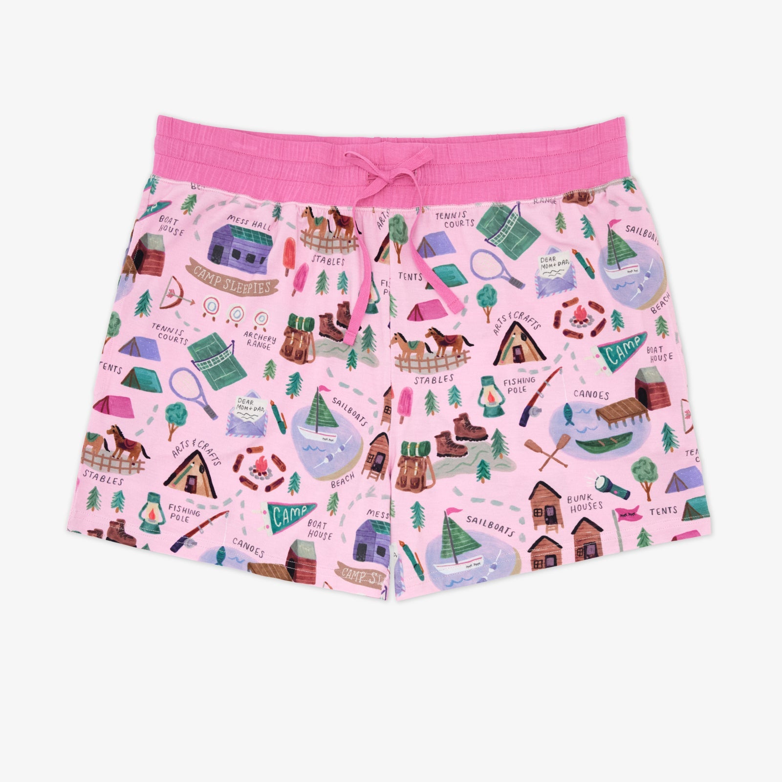 Pink Camp Sleepies Women's Pajama Shorts
