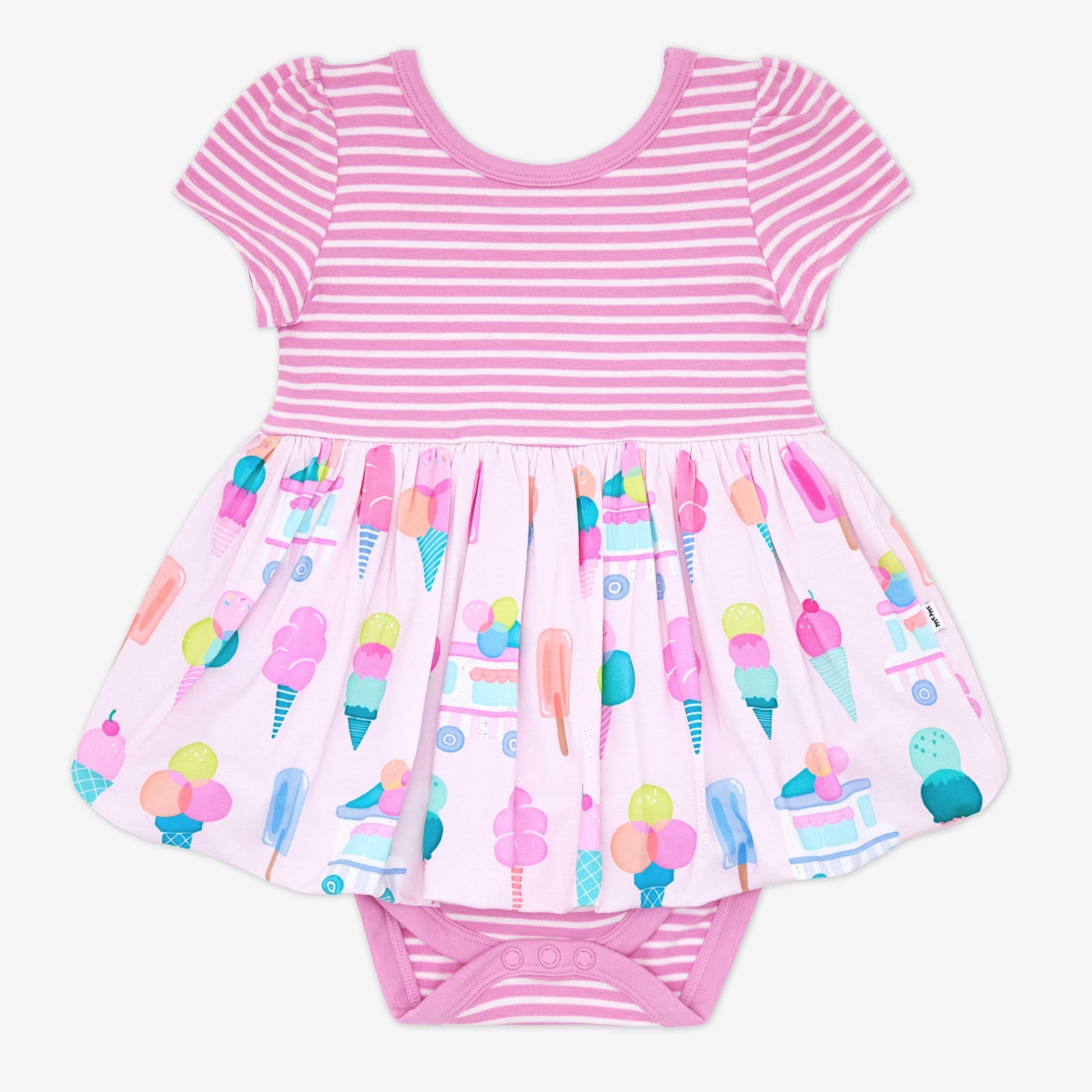 Pink Sweet Scoops Bubble Dress with Bodysuit