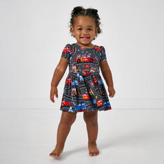 Disney & Pixar Piston Cup Bow Back Skater Dress with Bodysuit