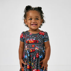 Disney & Pixar Piston Cup Bow Back Skater Dress with Bodysuit