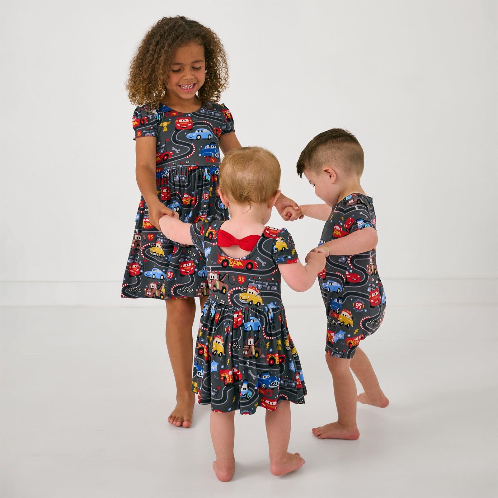 Disney & Pixar Piston Cup Bow Back Skater Dress with Bodysuit