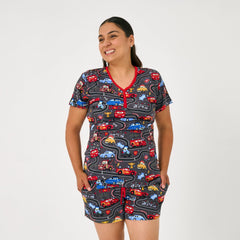 Disney & Pixar Piston Cup Women's Short Sleeve Pajama Top
