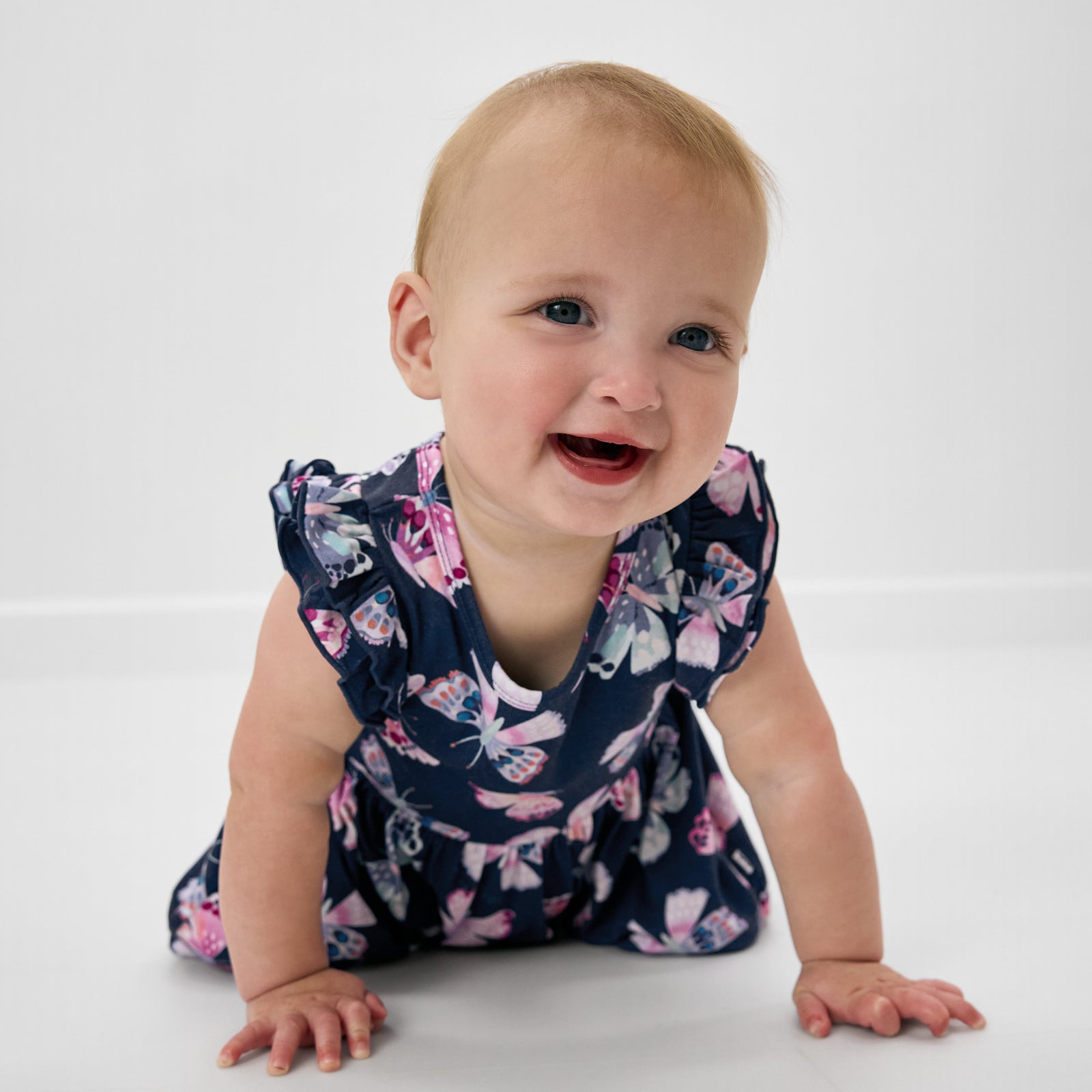 Royal Butterflies Flutter Twirl Dress with Bodysuit