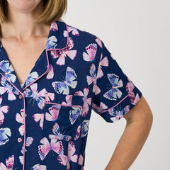 Royal Butterflies Women's Short Sleeve & Shorts Pajama Set