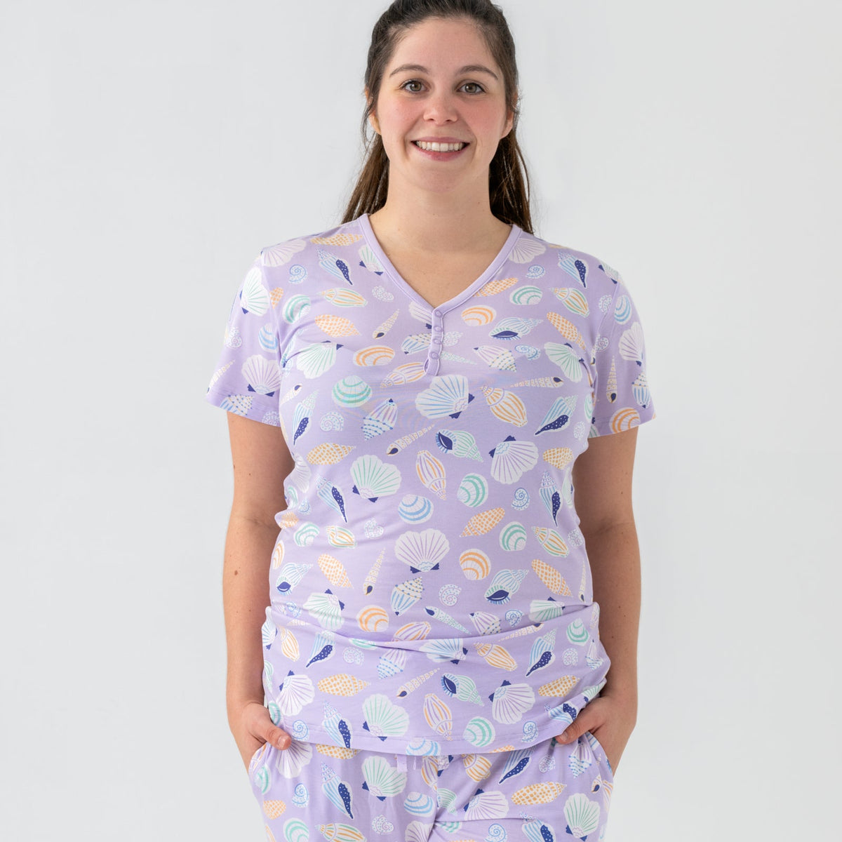 Sandy Treasures Women's Short Sleeve Pajama Top