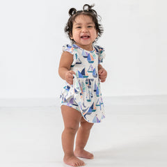 Seas The Day Flutter Skater Dress with Bodysuit