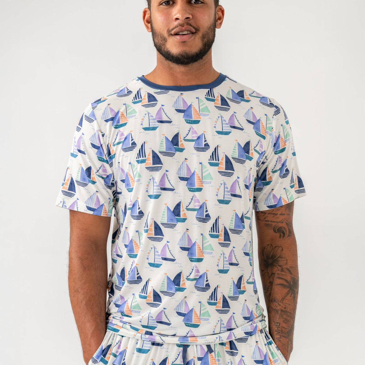 Seas The Day Men's Short Sleeve Pajama Top