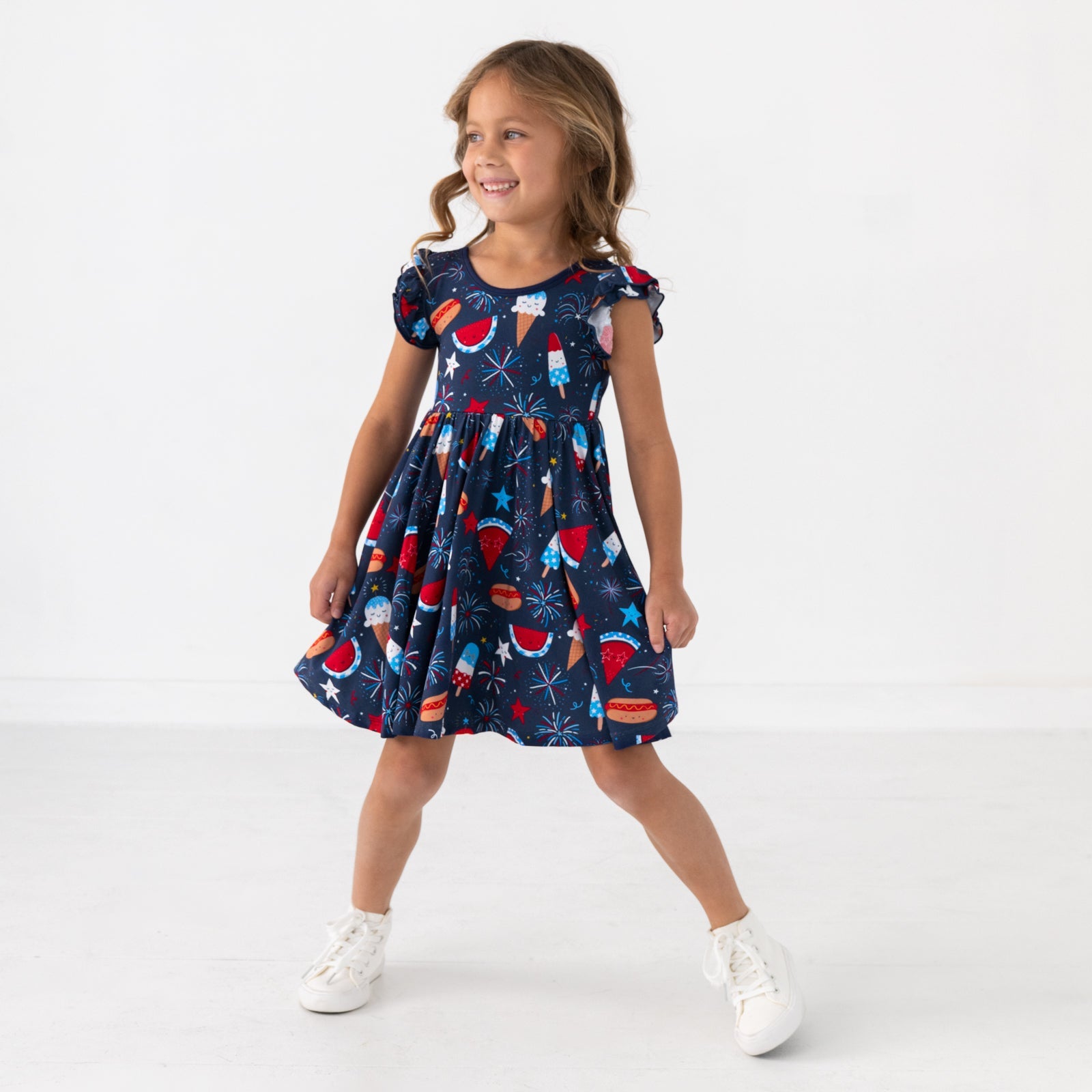 Snacks & Sparkles Flutter Twirl Dress