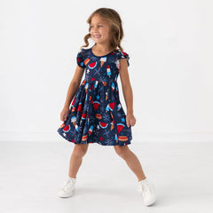 Snacks & Sparkles Flutter Twirl Dress