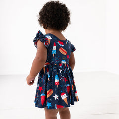 Snacks & Sparkles Flutter Twirl Dress with Bodysuit