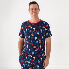 Snacks & Sparkles Men's Short Sleeve Pajama Top