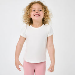 Soft White Puff Sleeve Tee