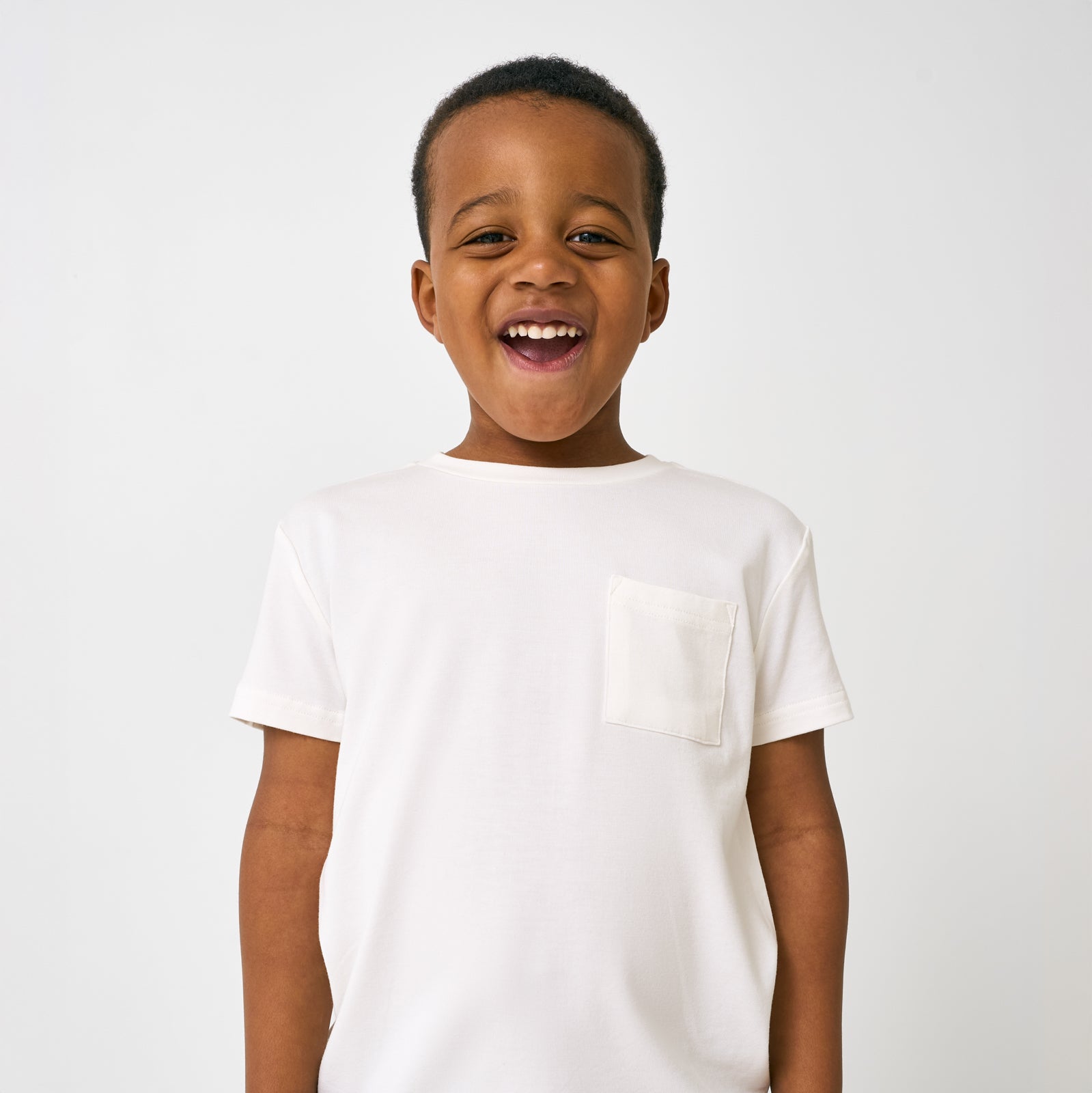 Soft White Short Sleeve Relaxed Pocket Tee