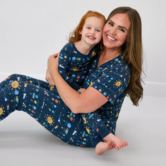 Solar Explorers Women's Short Sleeve Pajama Top