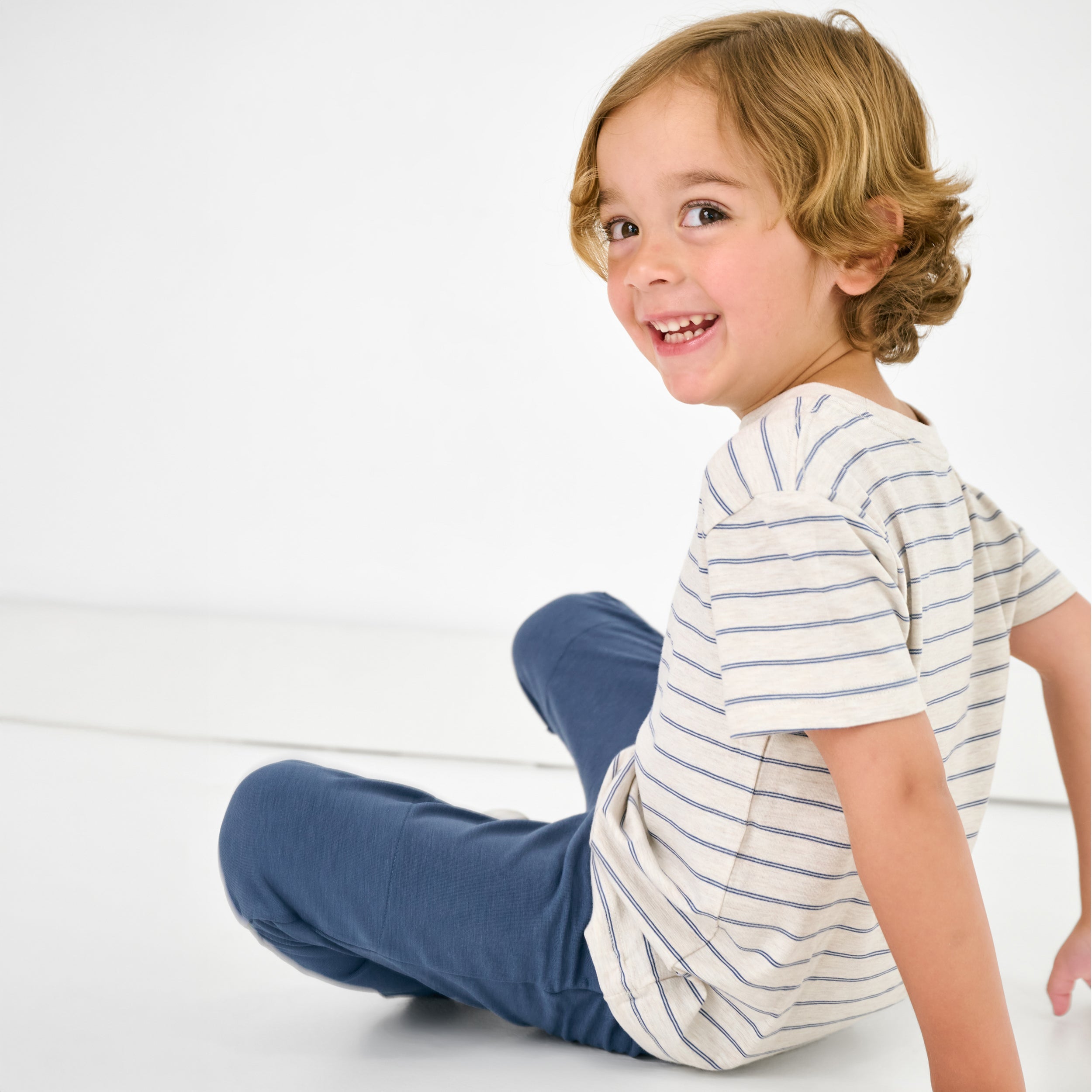 Stone Stripes Short Sleeve Relaxed Tee