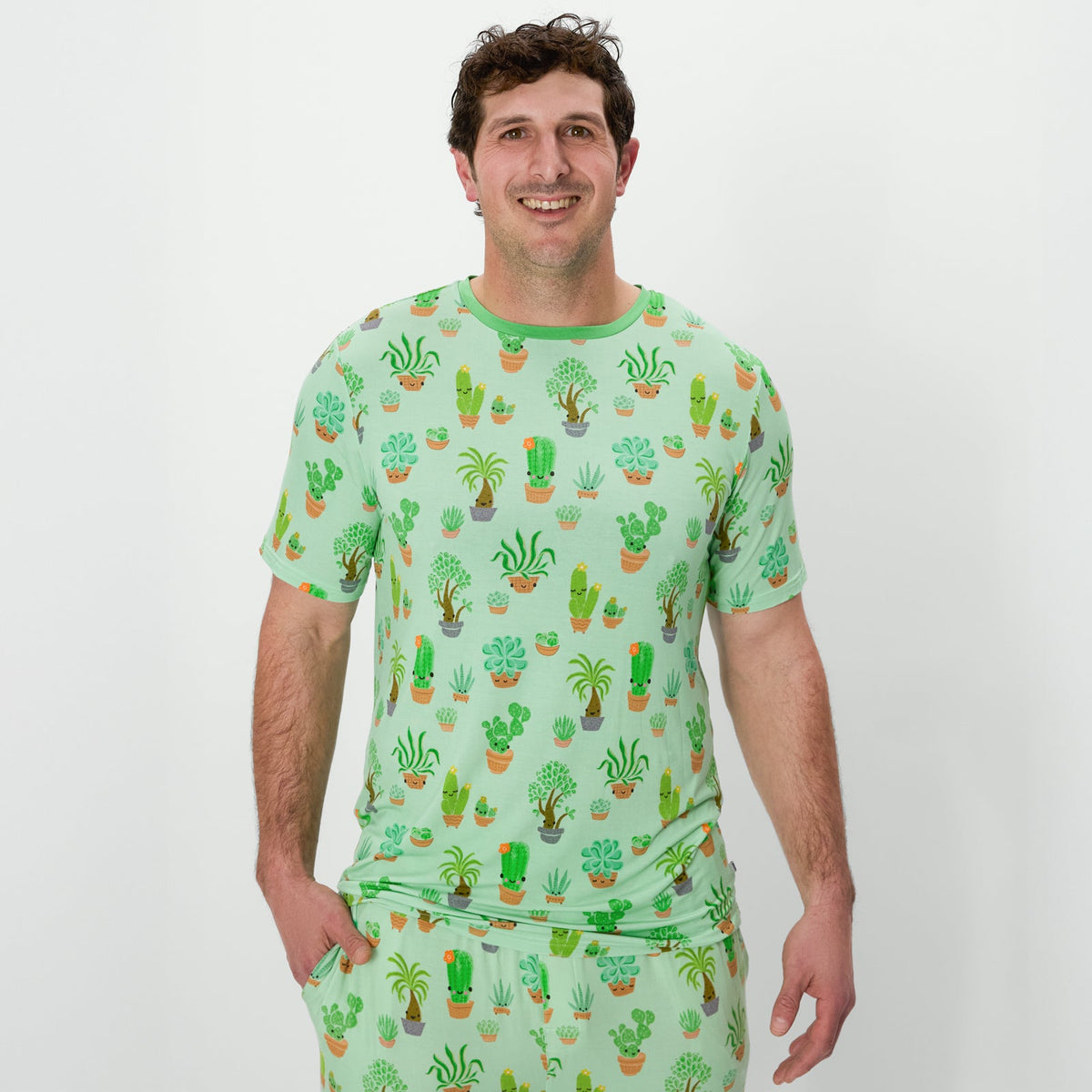 Succulent Love Men's Short Sleeve Pajama Top