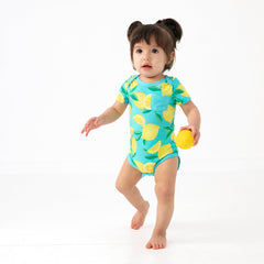 Blue Sunny Citrus Pocket Bodysuit