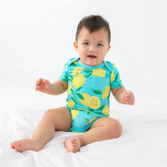 Blue Sunny Citrus Pocket Bodysuit