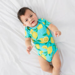 Blue Sunny Citrus Pocket Bodysuit