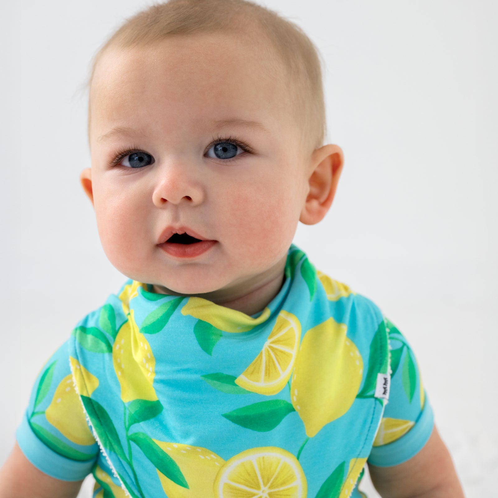 Blue Sunny Citrus Bandana Bib