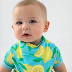 Blue Sunny Citrus Bandana Bib