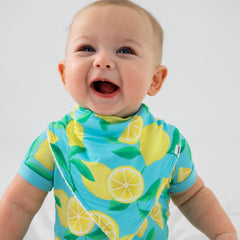 Blue Sunny Citrus Bandana Bib