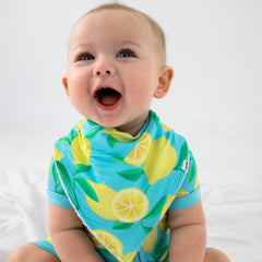 Blue Sunny Citrus Bandana Bib