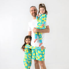 Blue Sunny Citrus Men's Pajama Shorts