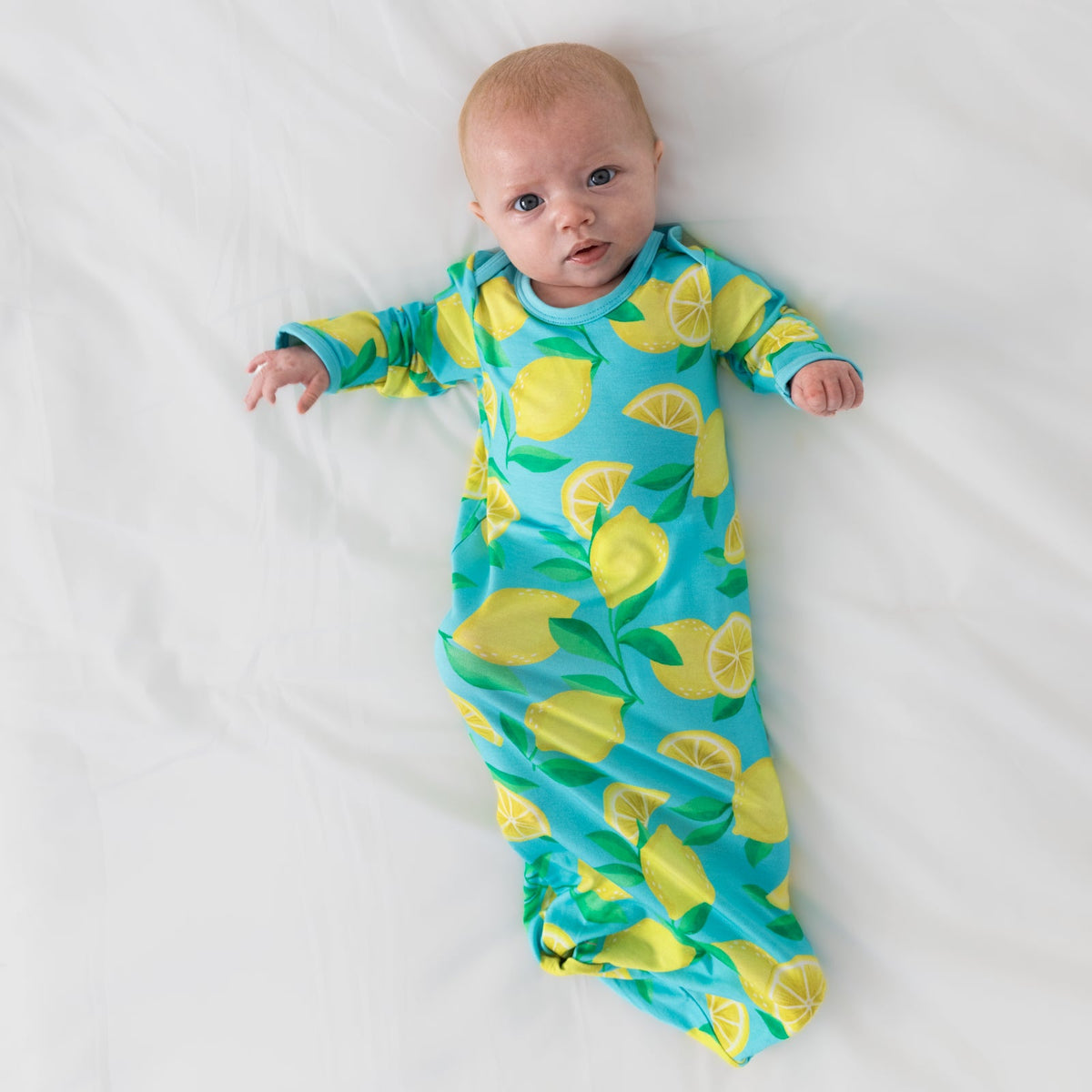 Blue Sunny Citrus Infant Gown