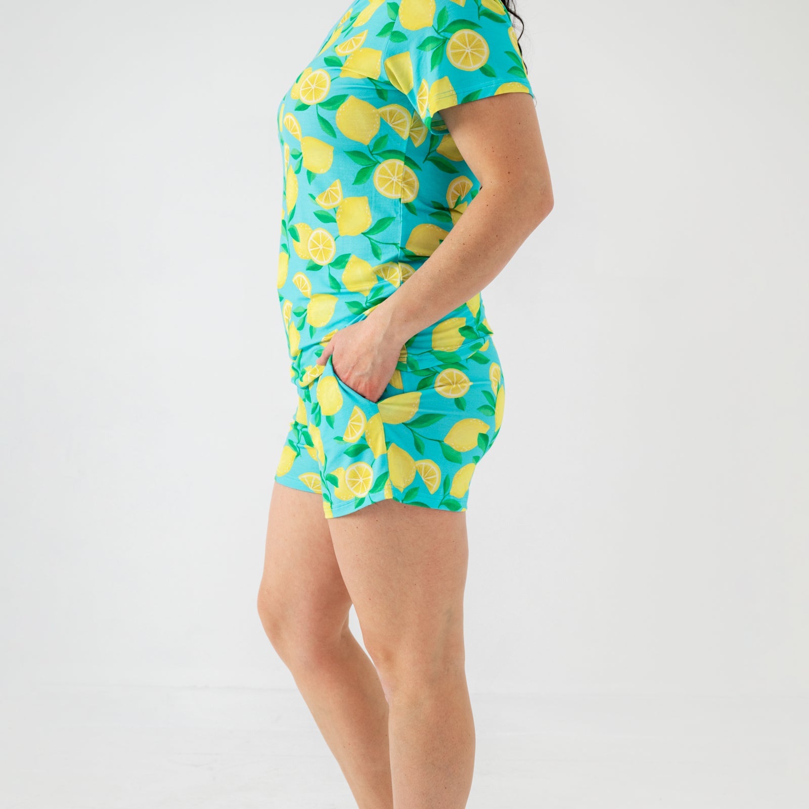 Blue Sunny Citrus Women's Pajama Shorts